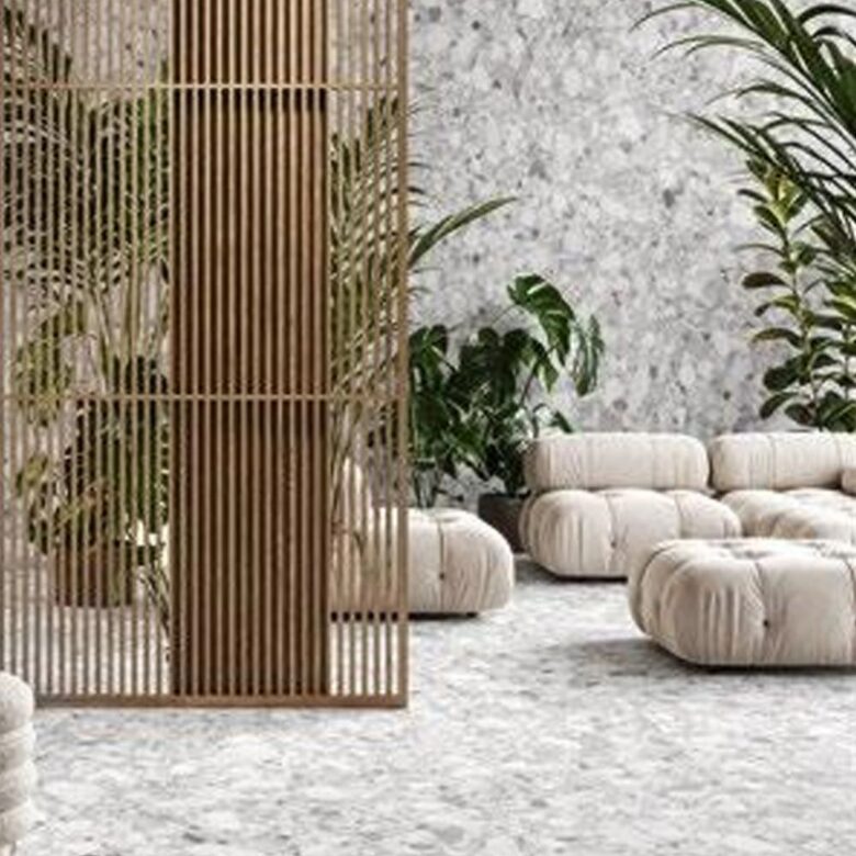 60×60 cm Terrazzo Grey (~205 SEK/m²)